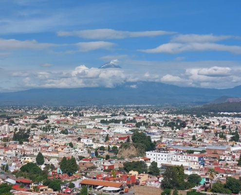 Blick auf Popocatépetl