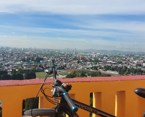 Wunderbarer Blick auf die Skyline von Puebla