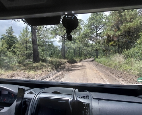 Raue Wegstrecke zum Popocatépetl
