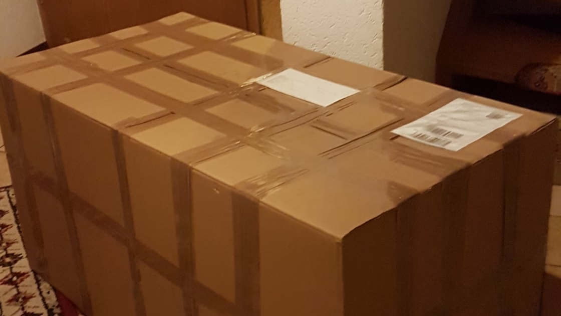 Mein Bike, gut verpackt für die Fracht