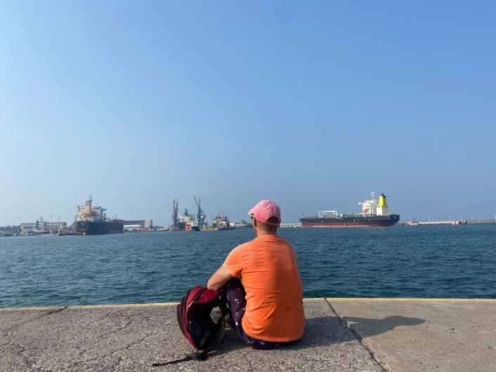 Entspannter Moment am Hafen von Veracruz