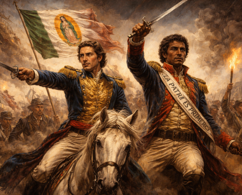 Allende und Guerrero im Kampf zur Unabhängigkeit